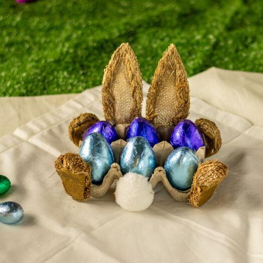 Presente Porta-Ovos Rustico de Pascoa