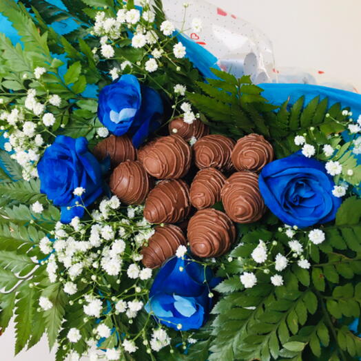 Buquê de Rosas Azuis