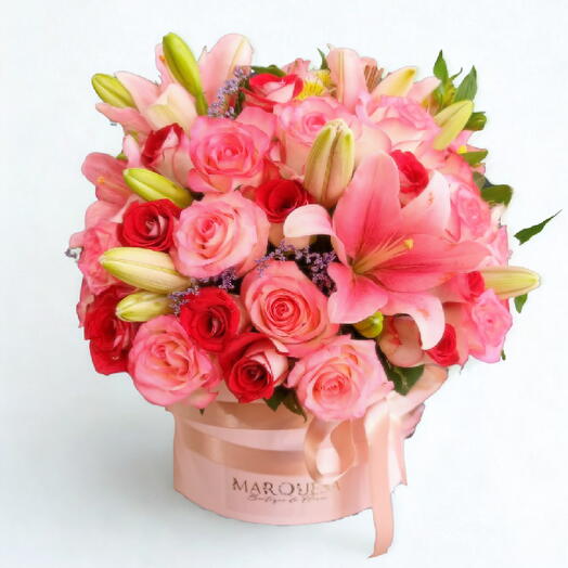 Box de Luxo Rosas e Lirios- For You