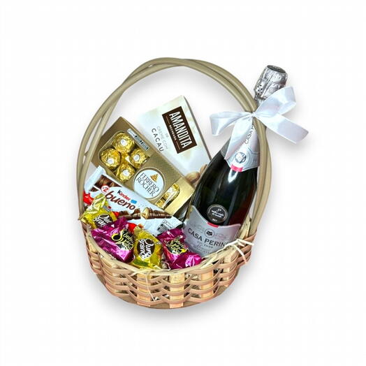 Cesta com Espumante e Chocolates (Codigo:1373)