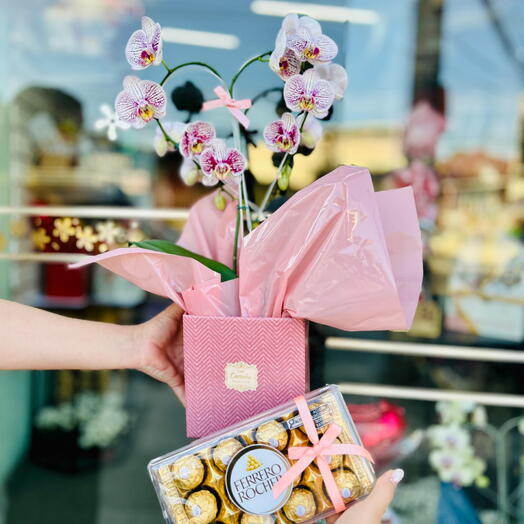 Orquidea Coração Com Ferrero Rocher