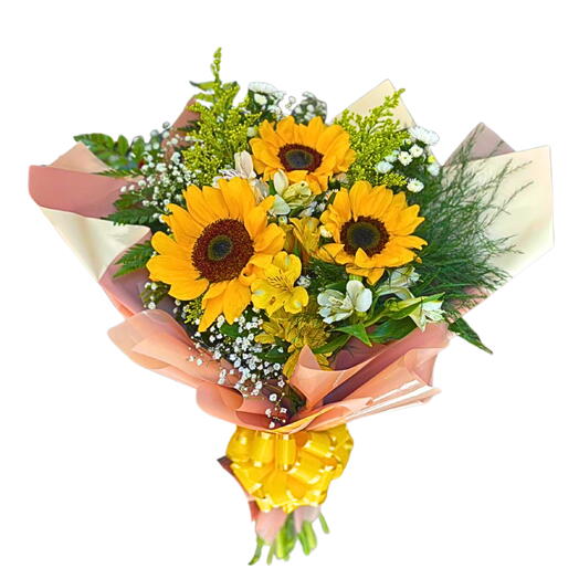 Buquê com 3 Girassois
