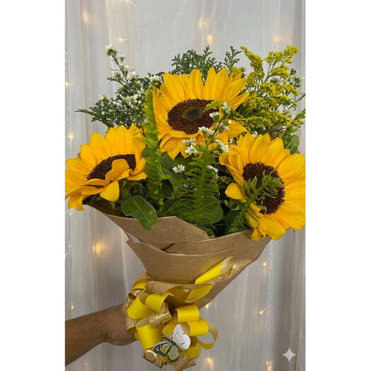 Buquê de Girassol no Kraft