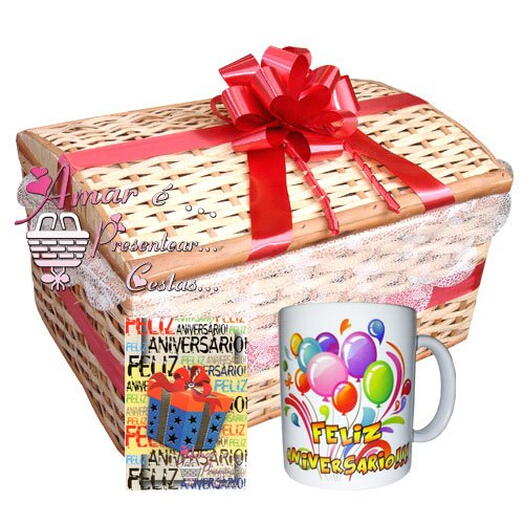 Bau Cafe Aniversario C/ Caneca e Cartão