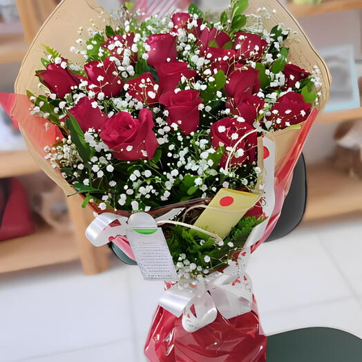 Buquê Com 18 Rosas