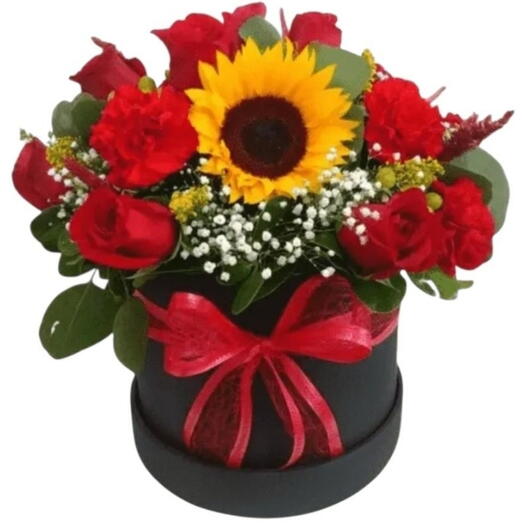 Box Encanto de Rosas e Girassol
